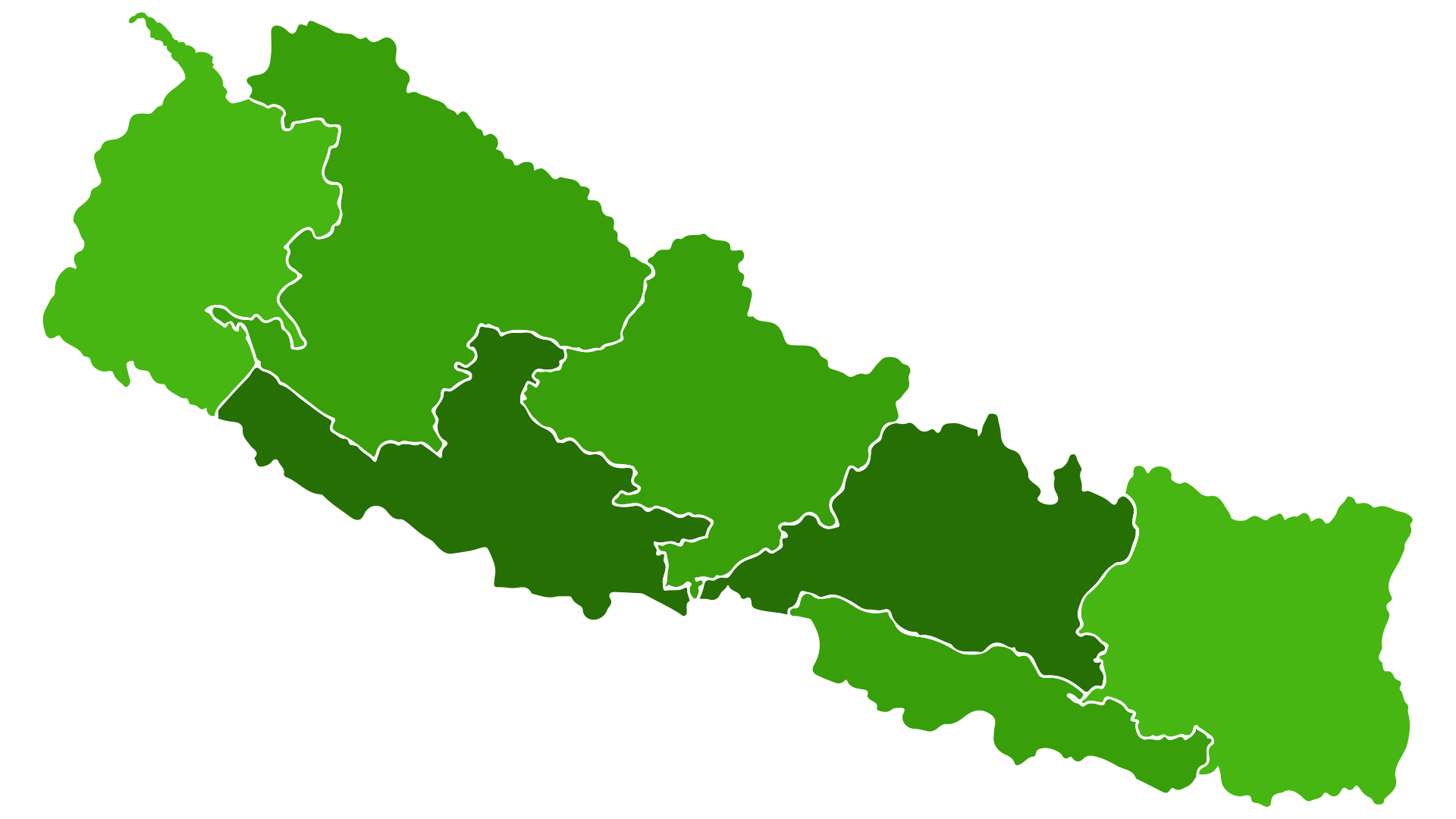 Nepal map with Kisan Net coverage